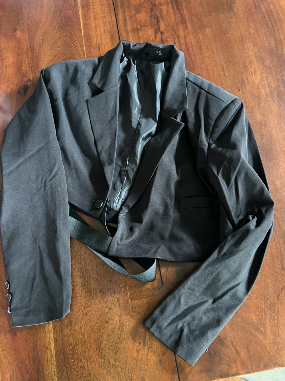 PrettyLittleThing WRAP WAIST BLAZER | Black | US 10 | Worn Once!